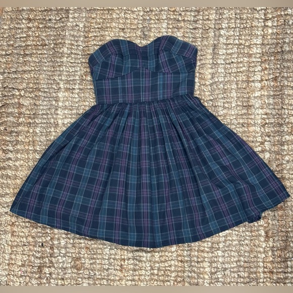 Jack Wills Keynsham Dress Tartan Plaid Sleeveless Boutique Dark Academia Sz 4 - Picture 4 of 10